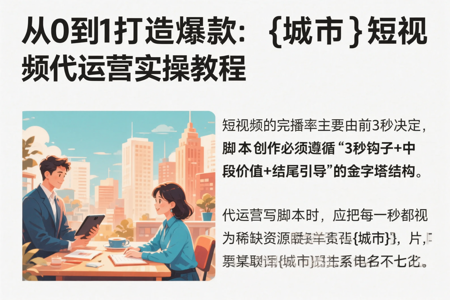 从0到1打造爆款：黄山短视频代运营实操教程