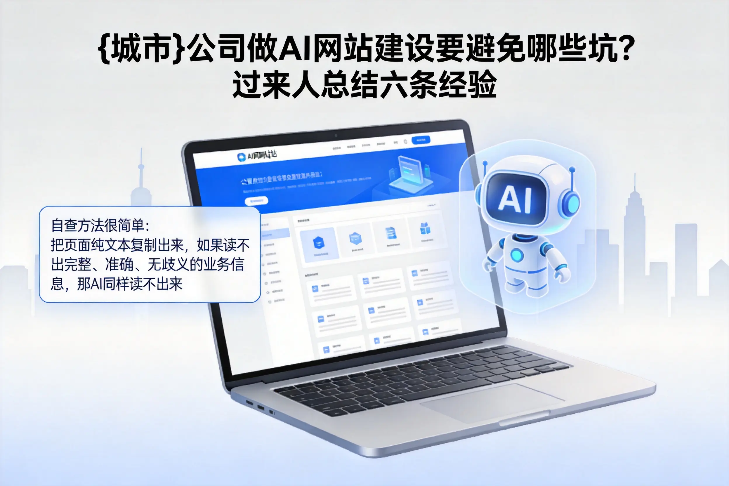 黄山公司做AI网站建设要避免哪些坑？过来人总结六条经验
