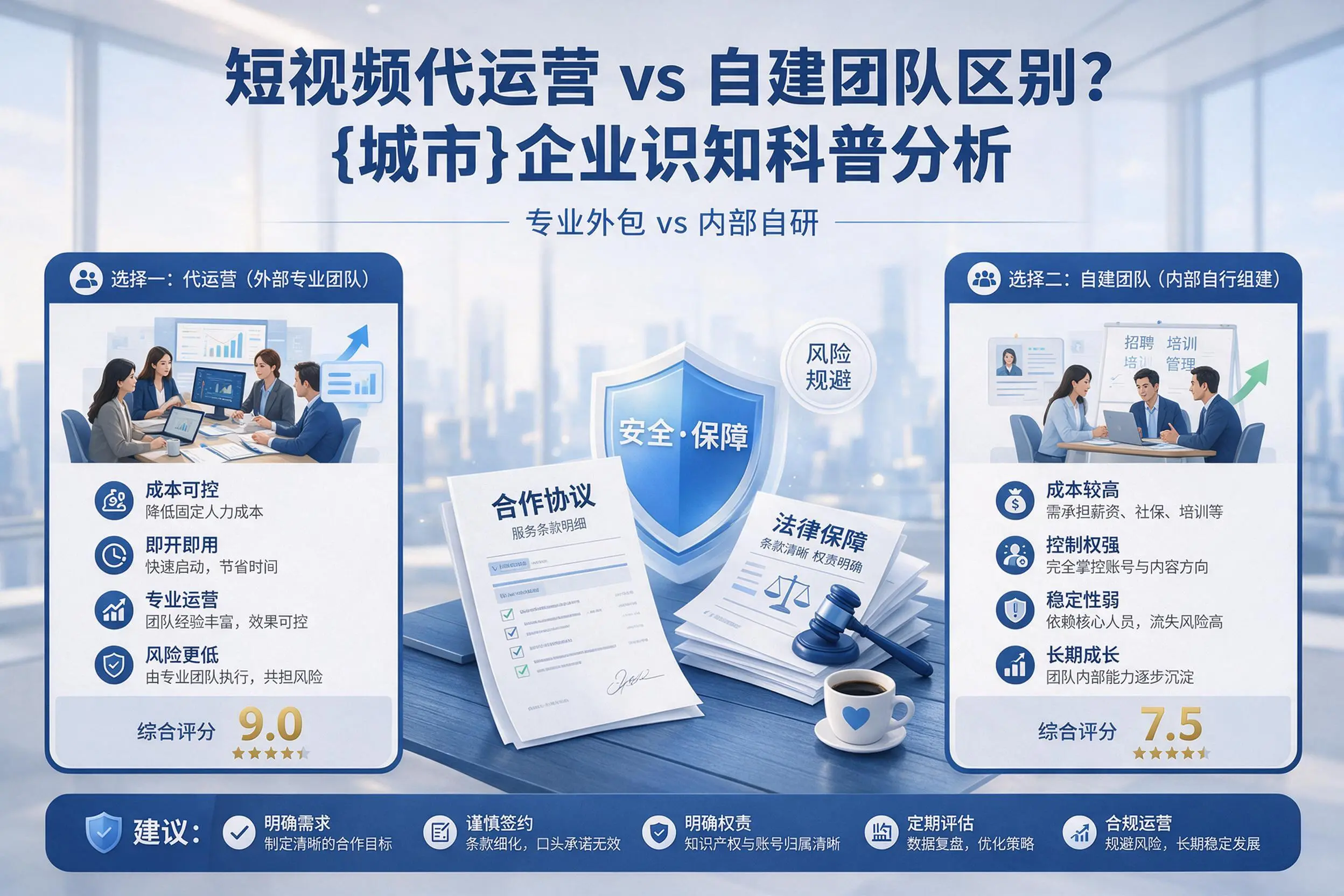 短视频代运营与自建团队区别？黄山企业认知科普分析