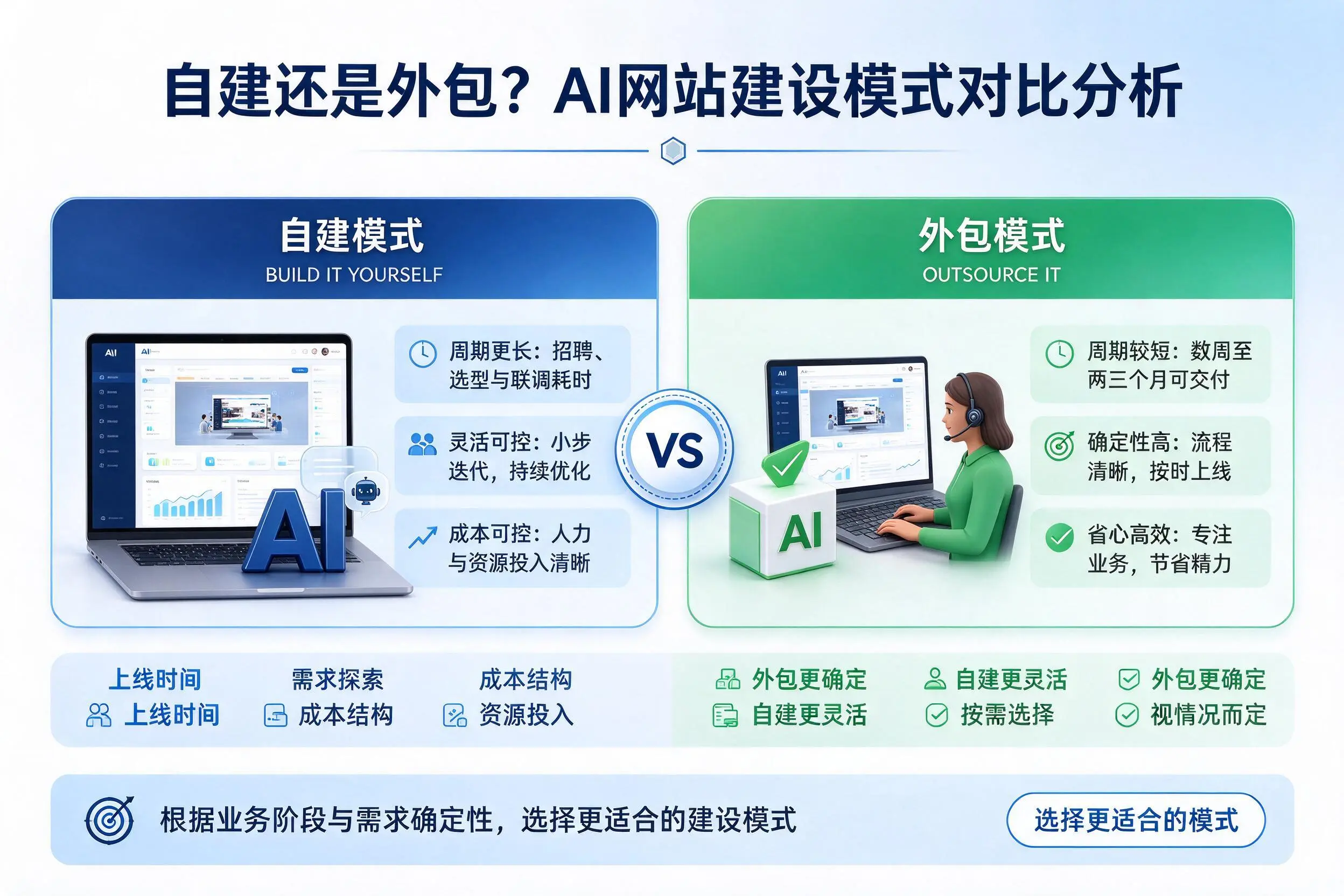 自建还是外包？黄山AI网站建设模式对比分析
