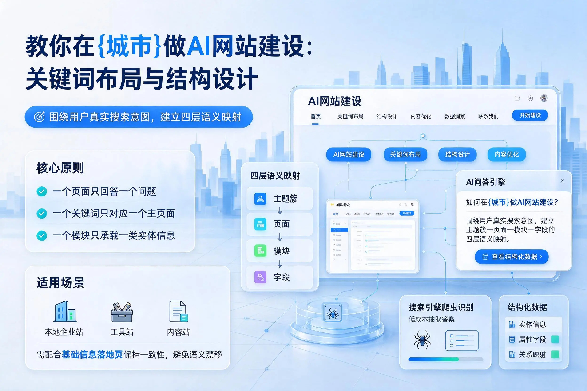 教你在黄山做AI网站建设：关键词布局与结构设计