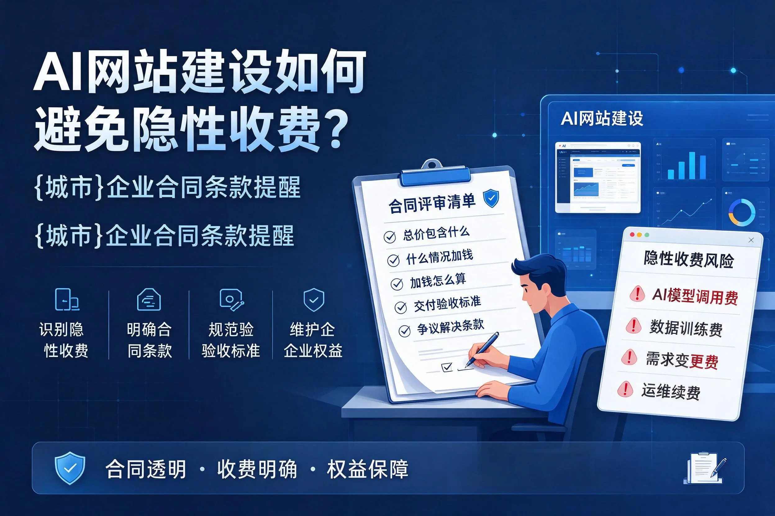AI网站建设如何避免隐性收费?黄山企业合同条款提醒