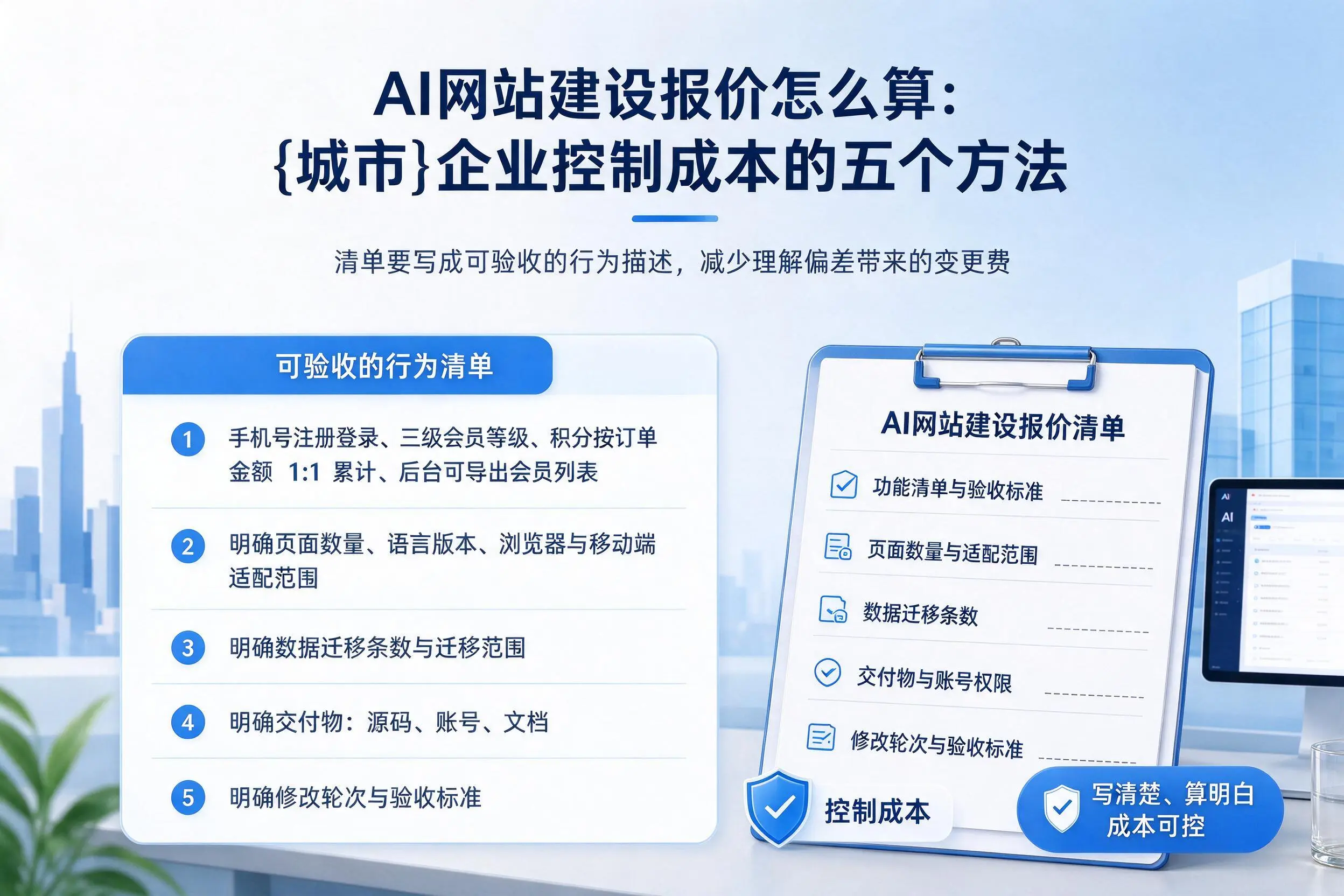 AI网站建设报价怎么算:黄山企业控制成本的五个方法